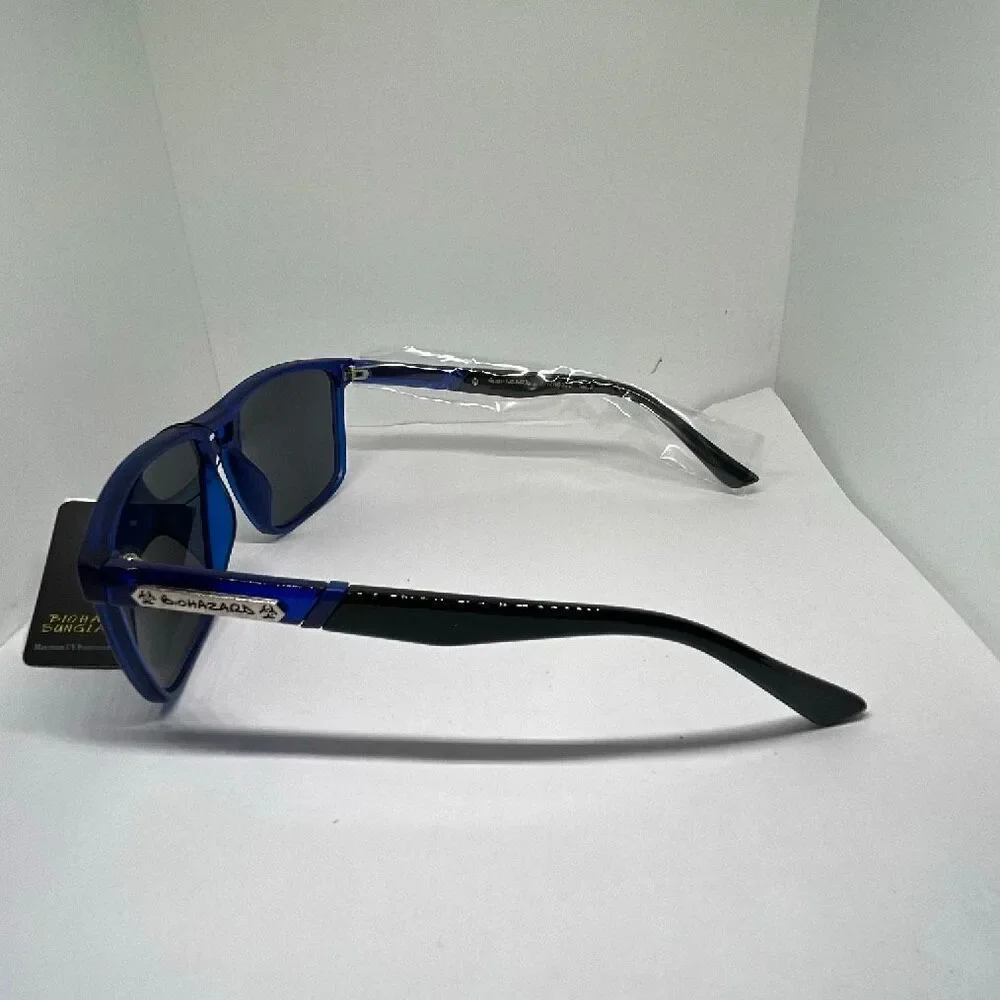Blue Biohazard UV400 Square Sunglasses – Maximum UV Protection – NWT